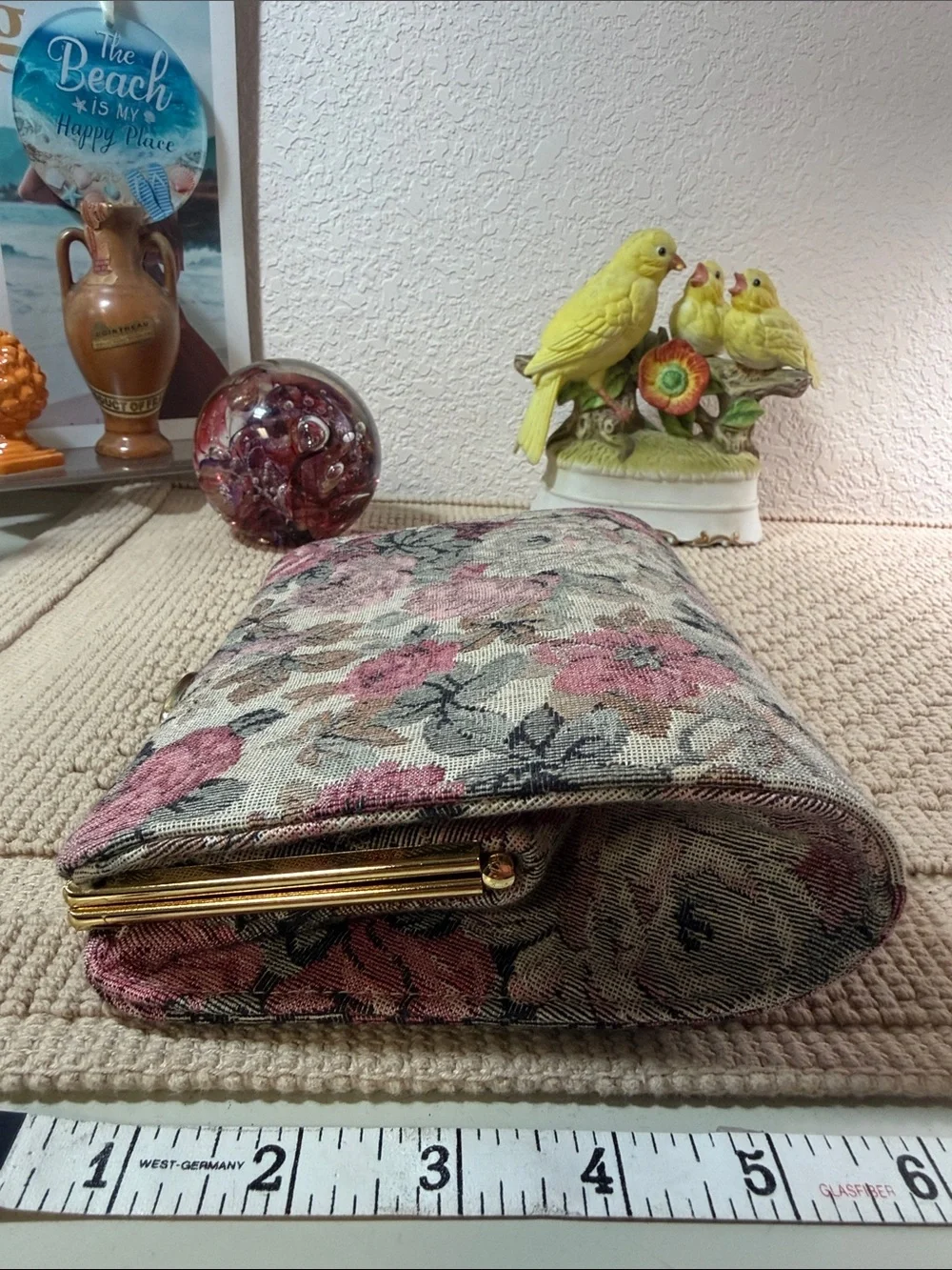 Vintage Floral Tapestry Convertible Chain Clutch Evening Bag